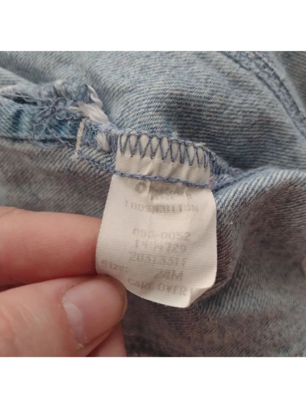 Vtg Oshkosh Baby Denim Overalls 24M Vestbak Bubble Leg Unisex w Side Pockets - Picture 3 of 9